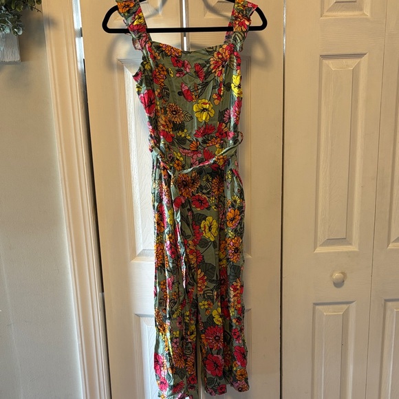 Baltic Born Floral Jumpsuit - Green and Pink - Picture 1 of 8